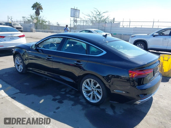 2022 Audi A5 Sportback Premium with VIN WAUABCF58NA006596, listed as a IAAI auction lot 41671152 with 89,697 mi miles. Bid and sale history available at carsss.com. Image 3.