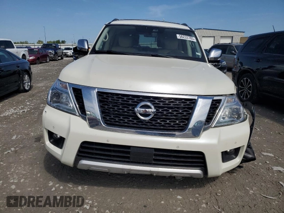 2018 Nissan Armada Platinum with VIN JN8AY2NE8J9732438, listed as a Copart auction lot 56233785 with 122,870 mi miles and Salvage title. Bid and sale history available at DreamBid. Image 5.