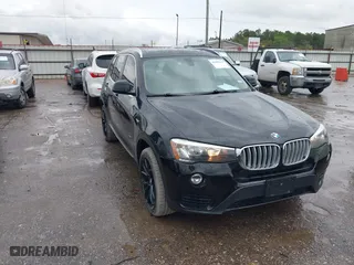 2015 BMW X3 xDrive28i with VIN 5UXWX9C58F0D47085, listed as a IAAI auction lot 41898918 with 110,202 mi miles. Bid and sale history available at carsss.com. Image 1.