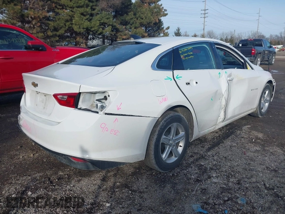 2022 Chevrolet Malibu LS with VIN 1G1ZB5ST9NF191078, listed as a IAAI auction lot 41554688 with 58,453 mi miles and . Bid and sale history available at DreamBid. Image 4.