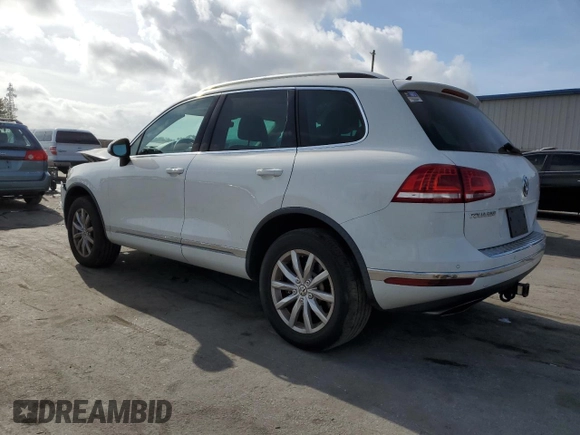 2017 Volkswagen Touareg Sport with VIN WVGEF7BP0HD006792, listed as a Copart auction lot 47895813 with 52,432 mi miles and . Bid and sale history available at DreamBid. Image 2.