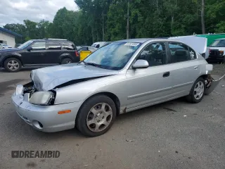 2001 Hyundai Elantra GLS with VIN KMHDN45D01U241519, listed as a Copart auction lot 61551095 with 201,343 mi miles and Salvage title. Bid and sale history available at DreamBid. Image 1.