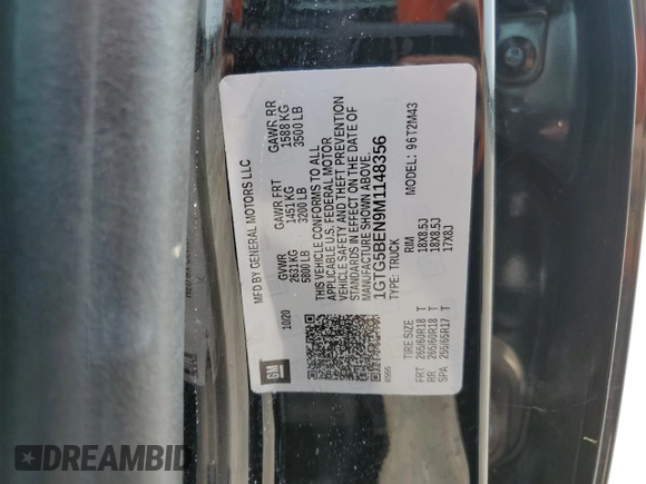 2021 GMC Canyon 2WD Elevation Standard with VIN 1GTG5BEN9M1148356, listed as a Copart auction lot 57948934 with 46,674 mi miles and Salvage Title. Bid and sale history available at carsss.com. Image 13.
