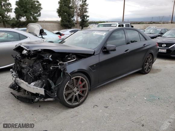 2015 Mercedes-Benz E-Class E 63 AMG S-Model with VIN WDDHF7GB8FB089563, listed as a Copart auction lot 37771133 with 45,258 mi miles. Bid and sale history available at carsss.com. Image 1.