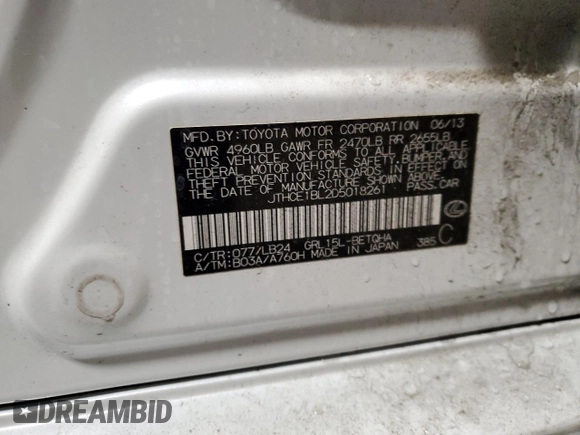2013 Lexus GS 350 с VIN JTHCE1BL2D5018261, выставлен на аукционе Copart как лот 57153585 с пробегом 200 980 миль миль и Списание • Salvage title. История ставок и продаж доступна на DreamBid. Изображение 13.