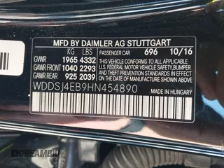 2017 Mercedes-Benz CLA with VIN WDDSJ4EB9HN454890, listed as a IAAI auction lot 41974093 with 114,467 mi miles. Bid and sale history available at carsss.com. Image 9.