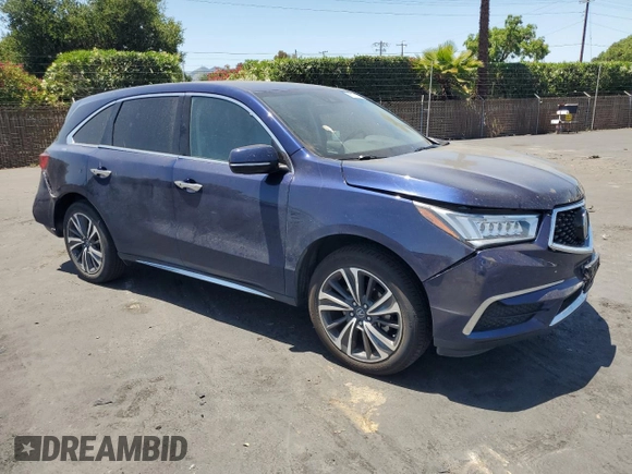 2020 Acura MDX Technology with VIN 5J8YD4H50LL027623, listed as a Copart auction lot 58595345 with 63,332 mi miles and Salvage title. Bid and sale history available at DreamBid. Image 4.