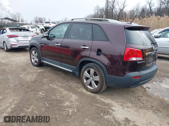 2012 Kia Sorento EX with VIN 5XYKU4A20CG200895, listed as a IAAI auction lot 41631262 with 176,997 mi miles. Bid and sale history available at carsss.com. Image 3.