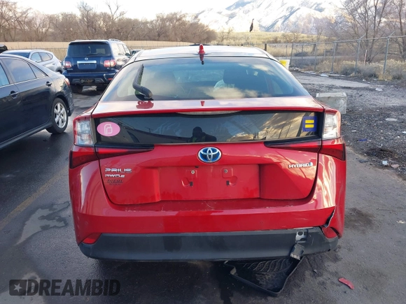 2020 Toyota Prius LE with VIN JTDL9RFU0L3022049, listed as a IAAI auction lot 41133635 with 60,977 mi miles and . Bid and sale history available at DreamBid. Image 16.