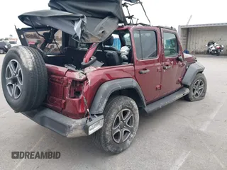 2021 Jeep Wrangler Unlimited Willys with VIN 1C4HJXDN5MW840857, listed as a IAAI auction lot 41885671 with 19,709 mi miles and . Bid and sale history available at DreamBid. Image 4.