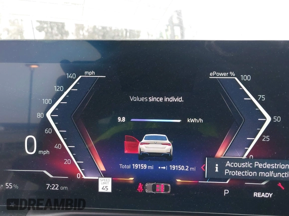 2024 BMW i4 eDrive35 z VIN WBY43AW09RFS24379, wystawiony jako IAAI lot #42014823 z przebiegiem 19 159 mil mil oraz . Historia ofert i sprzedaży dostępna na DreamBid. Obrazek 7.