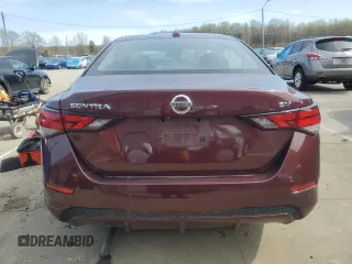 2022 Nissan Sentra SV with VIN 3N1AB8CV1NY292083, listed as a Copart auction lot 51494285 with 49,157 mi miles and Non Repairable. Bid and sale history available at carsss.com. Image 6.