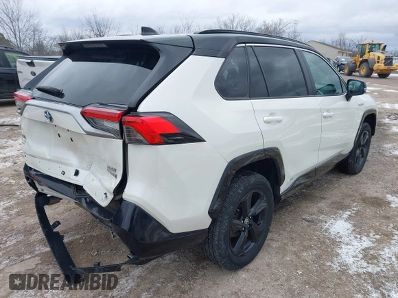 2021 Toyota RAV4 Hybrid XSE with VIN 4T3E6RFVXMU032368, listed as a IAAI auction lot 41358963 with 69,337 mi miles and . Bid and sale history available at DreamBid. Image 4.