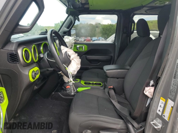 2019 Jeep Wrangler Unlimited Sport S with VIN 1C4HJXDG3KW648464, listed as a Copart auction lot 60468205 with 74,711 mi miles and Salvage title. Bid and sale history available at DreamBid. Image 7.