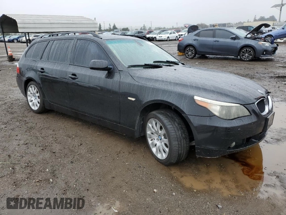 2006 BMW 5 Series 530xi with VIN WBANN73536CN00682, listed as a Copart auction lot 85373094 with 152,183 mi miles and Salvage Title. Bid and sale history available at carsss.com. Image 4.