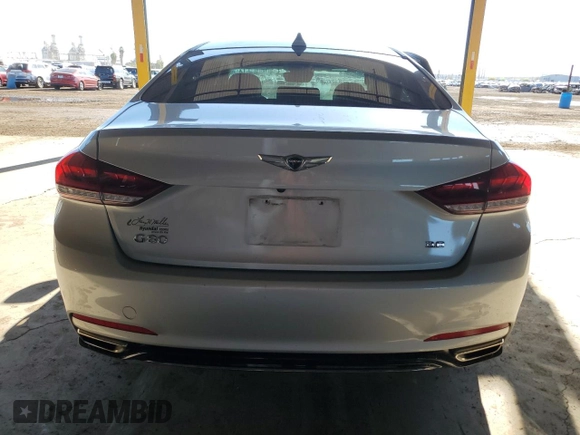2018 Genesis G80 3.8L z VIN KMHGN4JE4JU215890, wystawiony jako Copart lot #50455605 z przebiegiem 57 043 mil mil oraz Szkody całkowita. Historia ofert i sprzedaży dostępna na DreamBid. Obrazek 6.