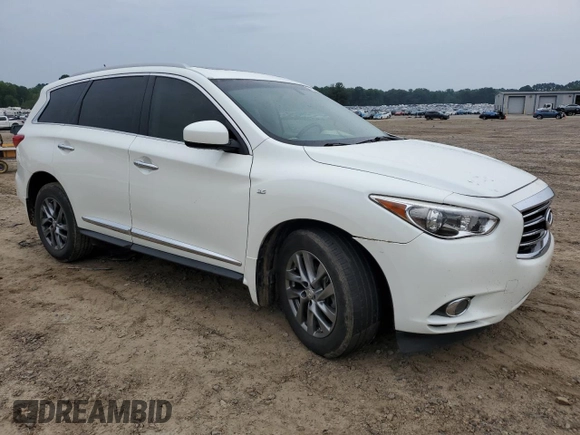 2015 Infiniti QX60 with VIN 5N1AL0MM1FC514337, listed as a Copart auction lot 59701885 with 147,755 mi miles and Salvage title. Bid and sale history available at DreamBid. Image 4.