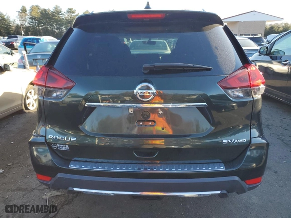 2018 Nissan Rogue SV with VIN 5N1AT2MV7JC818320, listed as a Copart auction lot 46848585 with 54,190 mi miles and Salvage Title. Bid and sale history available at carsss.com. Image 6.