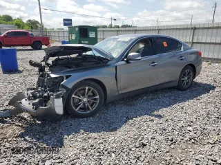 2017 Infiniti Q50 Signature Edition with VIN JN1EV7AP6HM741126, listed as a Copart auction lot 56382825 with 158,579 mi miles and Salvage title. Bid and sale history available at DreamBid. Image 1.