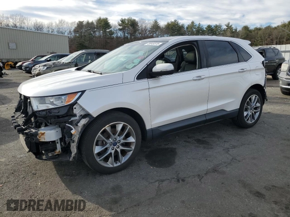 2015 Ford Edge Titanium with VIN 2FMTK4K8XFBB72573, listed as a Copart auction lot 48849375 with 80,998 mi miles and Salvage Title. Bid and sale history available at carsss.com. Image 1.