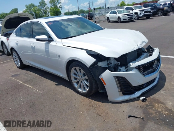 2024 Cadillac CT5 Luxury with VIN 1G6DW5RK9R0127962, listed as a IAAI auction lot 42548395 with 24,327 mi miles and . Bid and sale history available at DreamBid. Image 1.