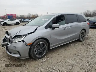 2024 Honda Odyssey Elite with VIN 5FNRL6H99RB036997, listed as a Copart auction lot 85780134 with 6,813 mi miles and Salvage Title. Bid and sale history available at carsss.com. Image 1.