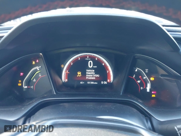 2018 Honda Civic Si with VIN 2HGFC1E56JH700325, listed as a IAAI auction lot 42007770 with 101,386 mi miles and . Bid and sale history available at DreamBid. Image 7.