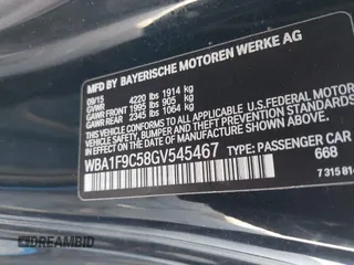 2016 BMW 2 Series 228i with VIN WBA1F9C58GV545467, listed as a IAAI auction lot 41784660 with 163,389 mi miles and . Bid and sale history available at DreamBid. Image 9.