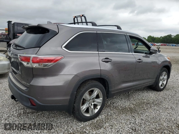 2015 Toyota Highlander Limited z VIN 5TDDKRFH2FS079464, wystawiony jako Copart lot #58397725 z przebiegiem Nie podano mil oraz Szkoda całkowita • Salvage title. Historia ofert i sprzedaży dostępna na DreamBid. Obrazek 3.