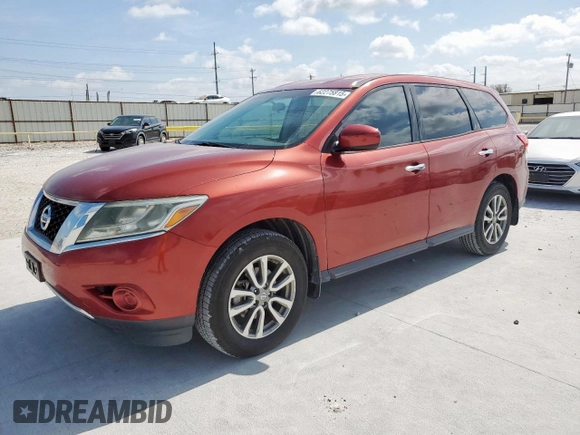 2013 Nissan Pathfinder SV with VIN 5N1AR2MN2DC644997, listed as a Copart auction lot 62275815 with 108,999 mi miles and Clean title. Bid and sale history available at DreamBid. Image 1.