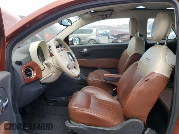 2012 FIAT 500 Gucci with VIN 3C3CFFER2CT322818, listed as a Copart auction lot 76944954 with 49,725 mi miles and Clean Title. Bid and sale history available at carsss.com. Image 7.