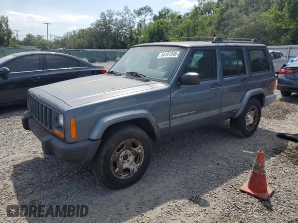 2001 Jeep Cherokee Sport with VIN 1J4FT48S31L596648, listed as a Copart auction lot 54101345 with 190,688 mi miles and Clean title. Bid and sale history available at DreamBid. Image 1.