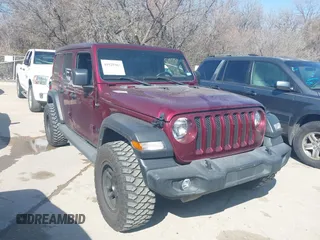 2022 Jeep Wrangler Unlimited High Tide with VIN 1C4HJXDG1NW119356, listed as a IAAI auction lot 41525063 with 18,025 mi miles and . Bid and sale history available at DreamBid. Image 1.
