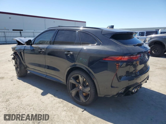 2023 Jaguar F-Pace SVR with VIN SADCZ2EE5PA711978, listed as a Copart auction lot 48968314 with 5,907 mi miles and Salvage Title. Bid and sale history available at DreamBid. Image 2.