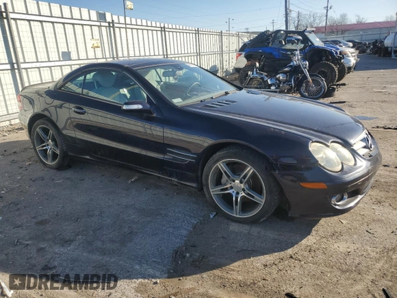 2007 Mercedes-Benz SL 550 with VIN WDBSK71F07F128601, listed as a Copart auction lot 49328185 with Not provided miles and Clean title. Bid and sale history available at DreamBid. Image 4.