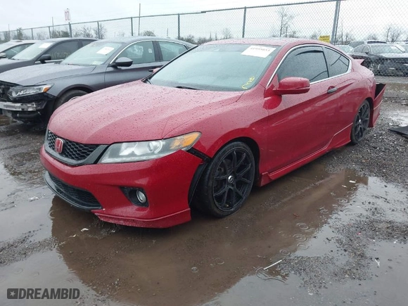 2013 Honda Accord Cpe EX-L with VIN 1HGCT2B84DA011944, listed as a IAAI auction lot 41955053 with 108,650 mi miles. Bid and sale history available at carsss.com. Image 2.