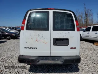 2018 GMC Savana Cargo Van with VIN 1GTW7AFG5J1327389, listed as a Copart auction lot 86473954 with Not Provided miles and Salvage Title. Bid and sale history available at carsss.com. Image 6.