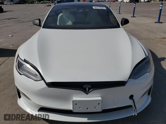 2022 Tesla Model S Plaid with VIN 5YJSA1E68NF466003, listed as a Copart auction lot 61717224 with Not provided miles and Salvage title. Bid and sale history available at DreamBid. Image 5.