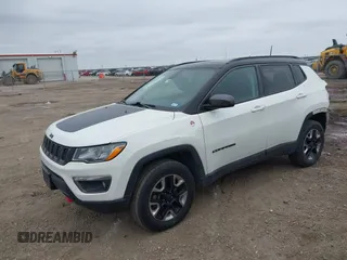 2018 Jeep Compass Trailhawk with VIN 3C4NJDDB7JT144431, listed as a IAAI auction lot 41629703 with 122,079 mi miles and . Bid and sale history available at carsss.com. Image 17.