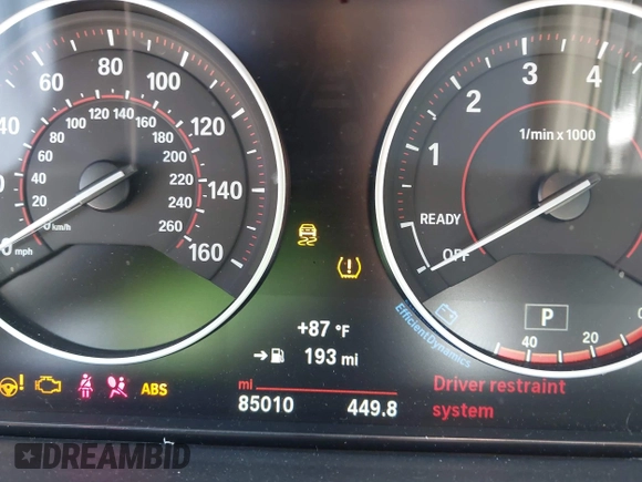 2017 BMW 4 Series 430i with VIN WBA4F7C3XHG788932, listed as a IAAI auction lot 42343313 with 85,010 mi miles and . Bid and sale history available at DreamBid. Image 7.