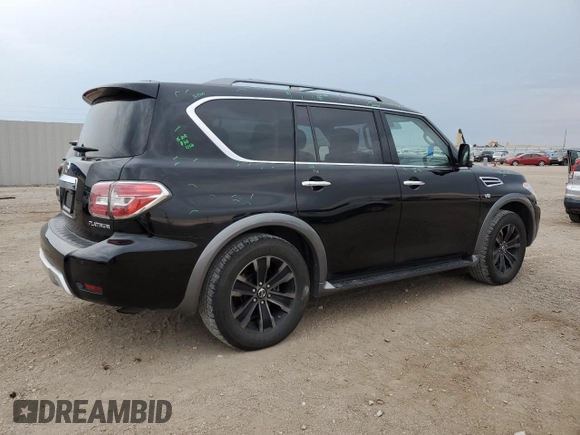 2018 Nissan Armada Platinum with VIN JN8AY2NEXJ9733932, listed as a Copart auction lot 68540944 with 60,030 mi miles and Salvage Title. Bid and sale history available at carsss.com. Image 3.