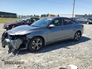 2022 Nissan Sentra SV with VIN 3N1AB8CV1NY288891, listed as a Copart auction lot 49887585 with 24,029 mi miles and Salvage Title. Bid and sale history available at carsss.com. Image 1.