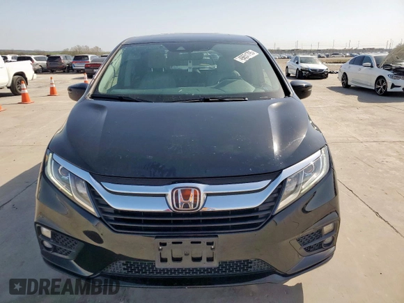 2018 Honda Odyssey EX-L with VIN 5FNRL6H76JB054750, listed as a Copart auction lot 49651795 with 55,451 mi miles and Salvage Title. Bid and sale history available at carsss.com. Image 5.