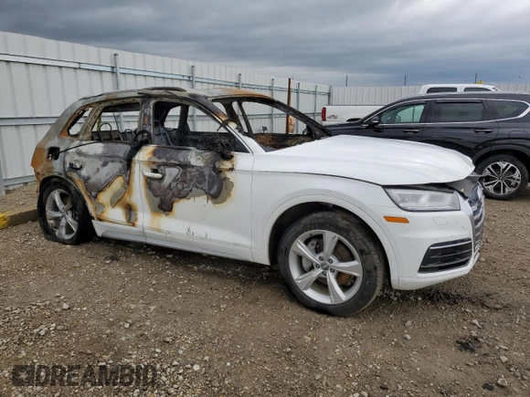2018 Audi Q5 Premium Plus with VIN WA1BNAFY5J2002808, listed as a Copart auction lot 46907555 with 0 mi miles and Non Repairable. Bid and sale history available at carsss.com. Image 4.