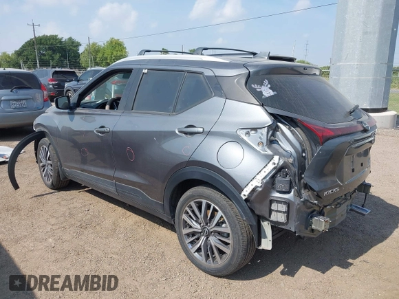 2023 Nissan Kicks SV with VIN 3N1CP5CV0PL507073, listed as a IAAI auction lot 42063800 with 13,091 mi miles and . Bid and sale history available at DreamBid. Image 3.