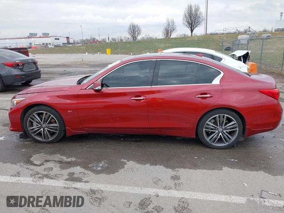 2014 Infiniti Q50 Premium with VIN JN1BV7AR5EM704052, listed as a IAAI auction lot 41155726 with 100,830 mi miles. Bid and sale history available at carsss.com. Image 14.
