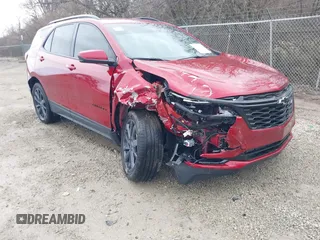 2024 Chevrolet Equinox RS with VIN 3GNAXMEG3RL353837, listed as a IAAI auction lot 41737896 with 8,942 mi miles and . Bid and sale history available at DreamBid. Image 1.