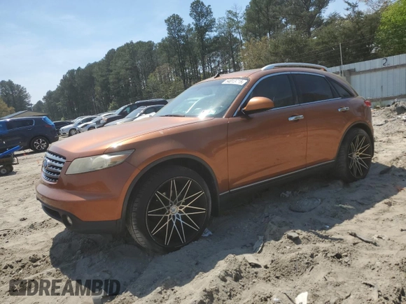 2004 Infiniti FX with VIN JNRAS08W54X224093, listed as a Copart auction lot 54013415 with 195,797 mi miles and Salvage Title. Bid and sale history available at DreamBid. Image 1.