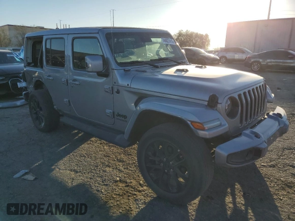 2021 Jeep Wrangler Unlimited Sahara with VIN 1C4HJXEG2MW536286, listed as a Copart auction lot 44827415 with 48,382 mi miles and Salvage title. Bid and sale history available at DreamBid. Image 4.