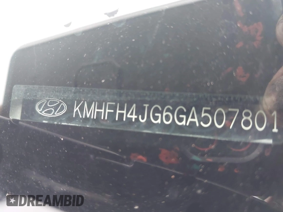 2016 Hyundai Azera Limited with VIN KMHFH4JG6GA507801, listed as a IAAI auction lot 42292585 with 156,460 mi miles and . Bid and sale history available at DreamBid. Image 9.